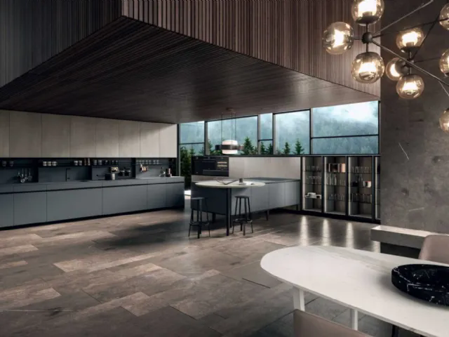 Cucina Moderna Dj lineare con penisola di Dibiesse