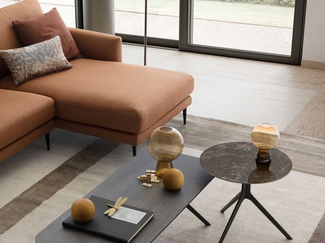 Tavolino Silky rettangolare in rovere grigio di Le Comfort