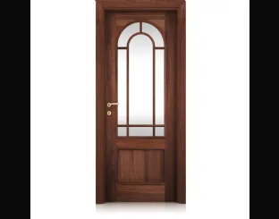 Porta per interni classica Arca Vetro in Noce nazionale e cristallo di Ferrero Legno