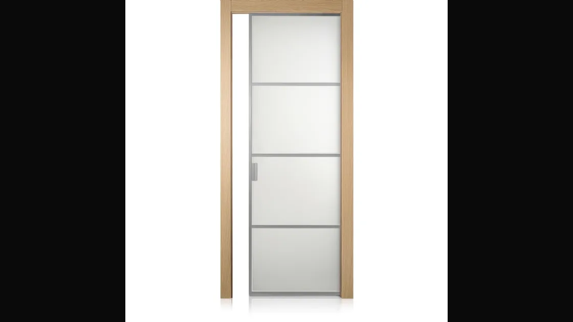 Porta per interni Cristal Frame 3 in Rovere di Ferrero Legno
