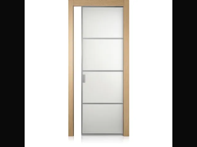 Porta per interni Cristal Frame3 in Rovere e cristallo di Ferrero Legno