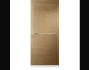 Porta per interni Equa 1 in Ecorovere Oro con filetto metallo orizzontale di Ferrero Legno