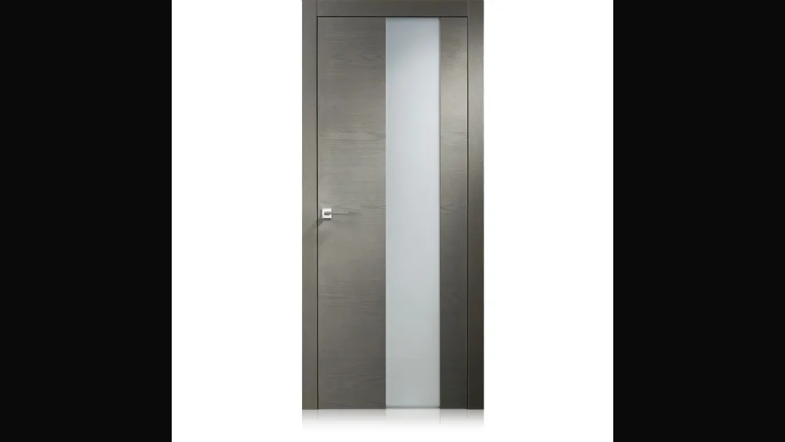 Porta per interni Equa in Ecorovere Grigio con Vetro di Ferrero Legno