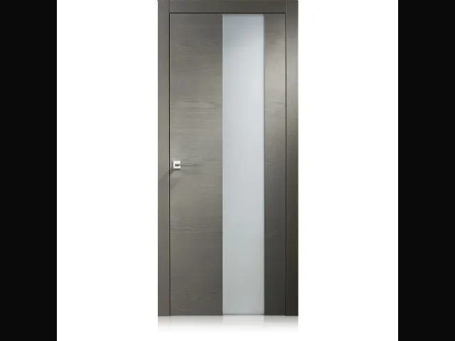 Porta per interni Equa in Ecorovere Grigio con Vetro di Ferrero Legno
