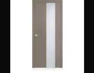 Porta per interni Equa Vetro in laccato Ombra light con cristallo di Ferrero Legno