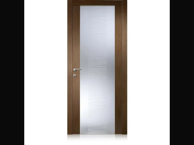 Porta per interni Glass in Ecorovere Nut con Vetro di Ferrero Legno