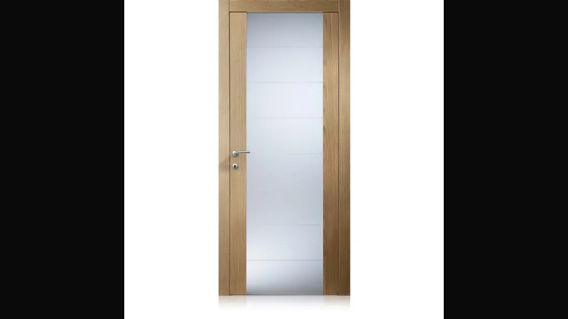 Porta per interni Glass in Ecorovere Oro con cristallo di Ferrero Legno