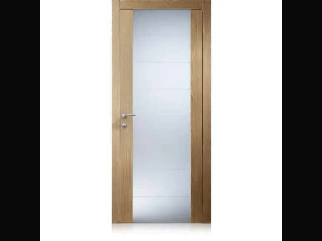 Porta per interni Glass in Ecorovere Oro con cristallo di Ferrero Legno