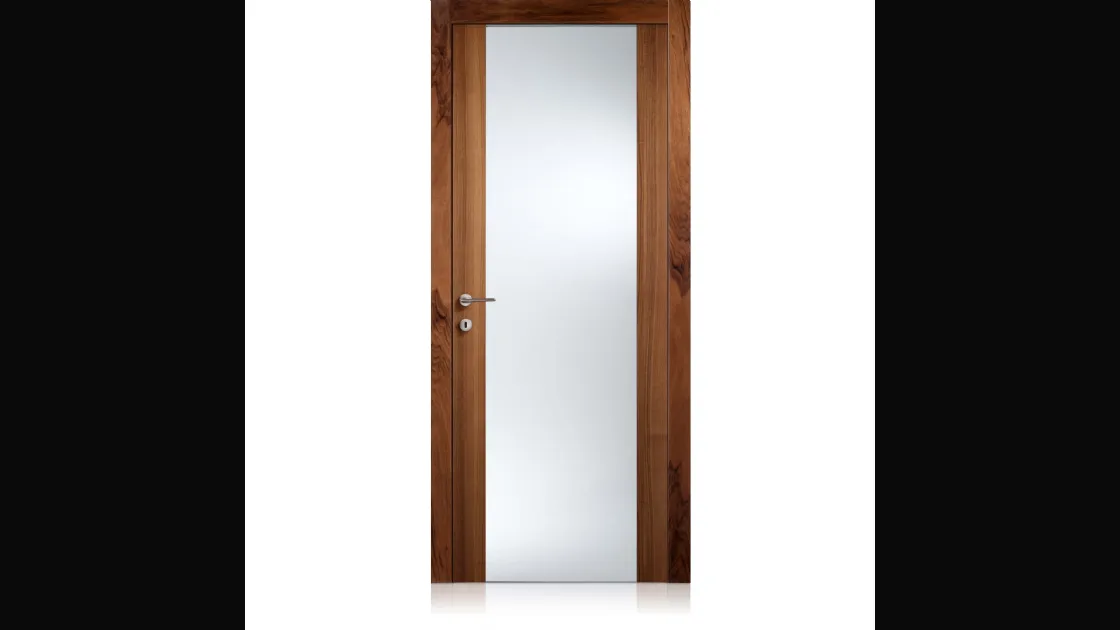 Porta per interni Glass in Noce con Vetro di Ferrero Legno