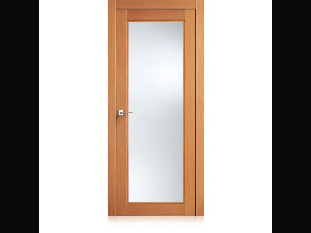 Porta per interni Intaglio0 finitura Blond con cristallo di Ferrero Legno