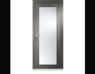 Porta per interni Intaglio 0 in Ecorovere Grigio con Vetro di Ferrero Legno