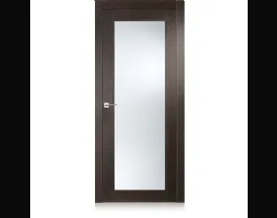 Porta per interni Intaglio 0 in Ecorovere Moro con Vetro di Ferrero Legno