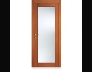 Porta per interni Intaglio 0 in Tanganika con Vetro di Ferrero Legno