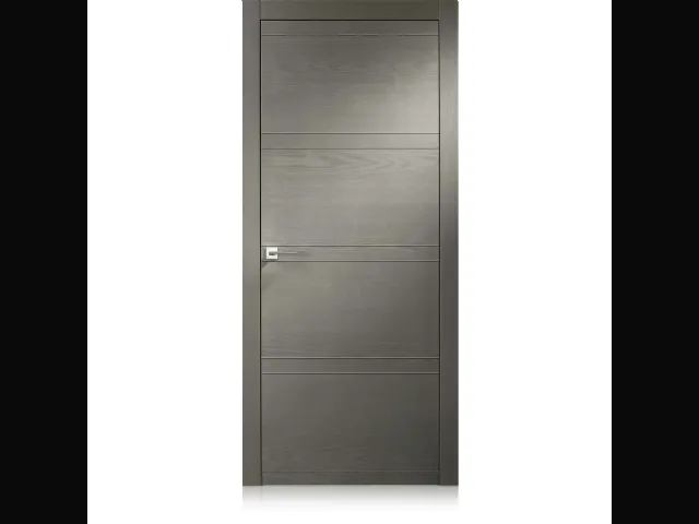 Porta per interni Intaglio 10 in Ecorovere Grigio di Ferrero Legno