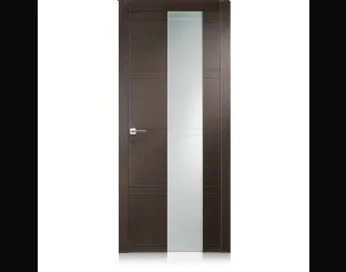 Porta per interni Intaglio 10 in Ecorovere Moro con Vetro di Ferrero Legno