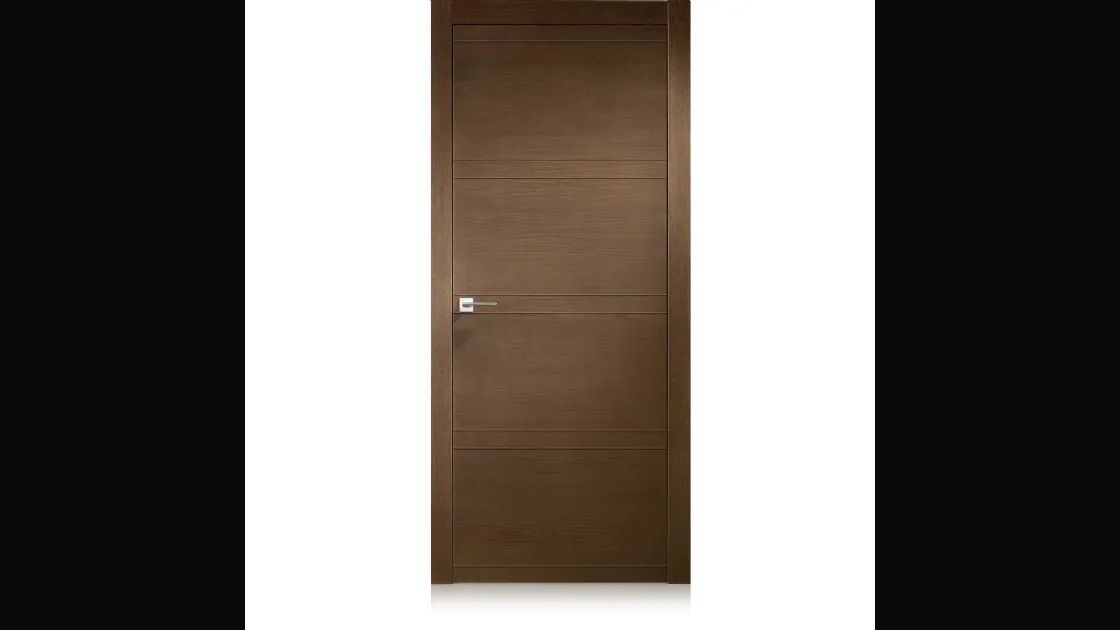 Porta per interni Intaglio 10 in Ecorovere Nut di Ferrero Legno