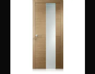 Porta per interni Intaglio 10 in Ecorovere Oro con Vetro di Ferrero Legno