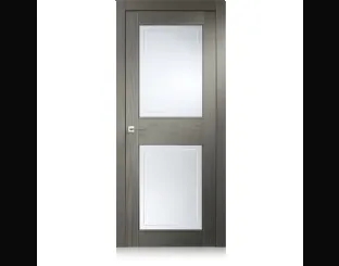 Porta per interni Intaglio 2 in Ecorovere Grigio con Vetri di Ferrero Legno