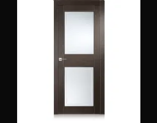 Porta per interni Intaglio 2 in Ecorovere Moro con Vetri di Ferrero Legno
