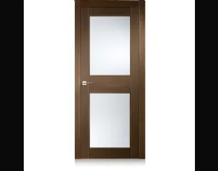 Porta per interni Intaglio 2 in Ecorovere Nut con Vetri di Ferrero Legno