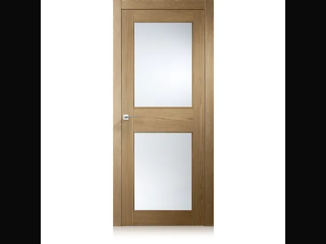 Porta per interni Intaglio 2 in Ecorovere Oro con Vetri di Ferrero Legno