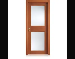 Porta per interni Intaglio 2 in Tanganika con Vetri di Ferrero Legno