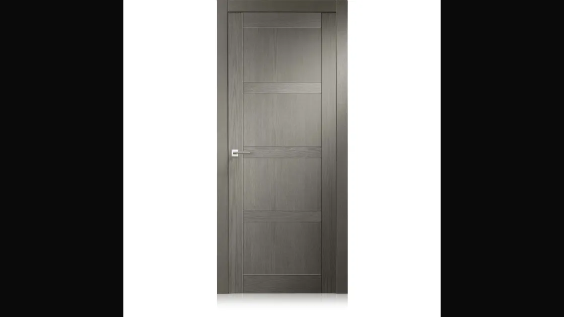 Porta per interni Intaglio 4 in Ecorovere Grigio di Ferrero Legno