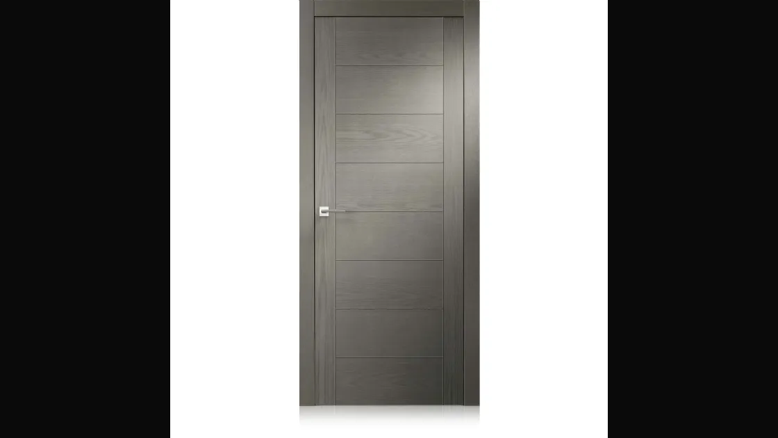 Porta per interni Intaglio 8 in Ecorovere Grigio di Ferrero Legno