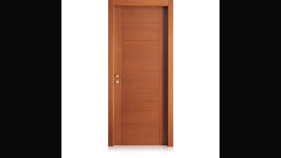 Porta per interni Intaglio 8 in Tanganika di Ferrero Legno