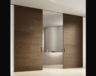 Porta per interni scorrevole Scenario Lignum in Ecorovere Nut di Ferrero Legno