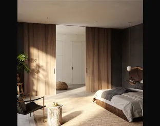 Porta per interni scorrevole Scenario Lignum in Noce Canaletto di Ferrero Legno