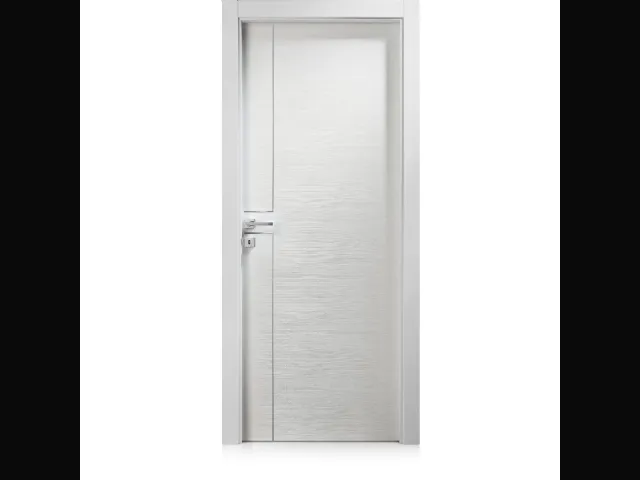 Porta per interni Logica90 in laminato finitura Grafis Bianco di Ferrero Legno
