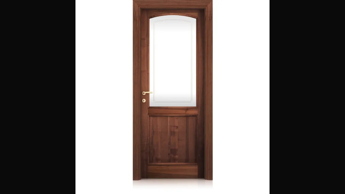 Porta per interni Magika in Noce con 1 Vetro di Ferrero Legno