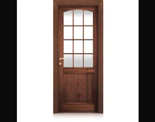 Porta per interni Magika in Noce con Vetro Listellato di Ferrero Legno