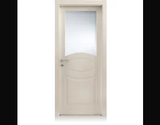 Porta per interni Mixy8 in laccato opaco Tortora e cristallo di Ferrero Legno