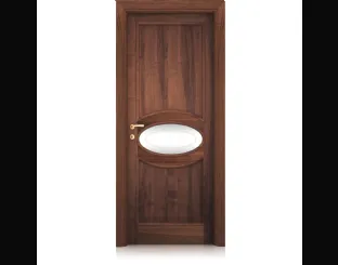 Porta per interni Musa in Noce con 1 Vetro di Ferrero Legno