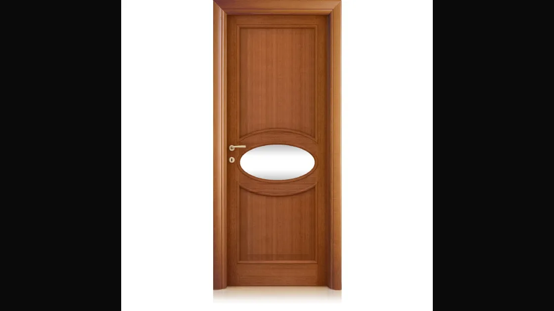 Porta per interni Musa finitura Tanganika con 1 Vetro di Ferrero Legno