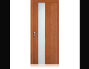 Porta per interni a battente Nova finitura Tanganika con cristallo di Ferrero Legno