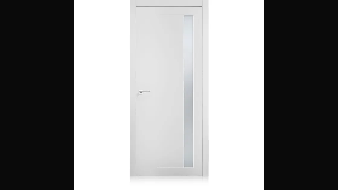 Porta per interni Suite8 in laccato Bianco con cristallo di Ferrero Legno