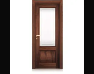 Porta per interni Tempora finitura Noce nazionale con cristallo di Ferrero Legno