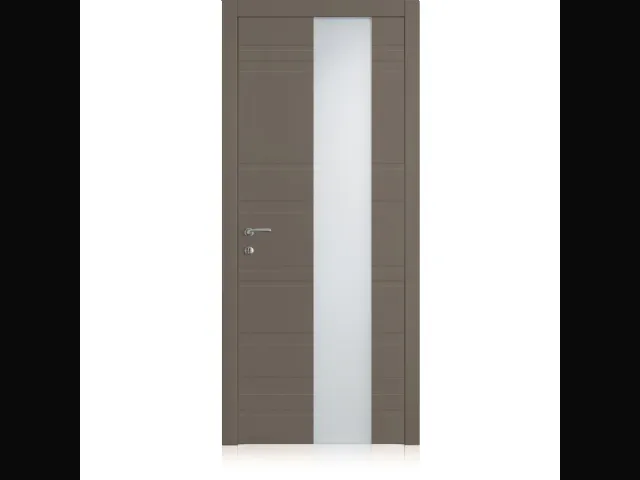 Porta per interni Yncisa Styla Vetro in laccato opaco Ombra pure e cristallo di Ferrero Legno