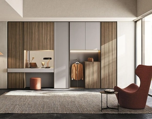 Armadio con ante battenti Comp N03 in legno e laccato di Mobilgam