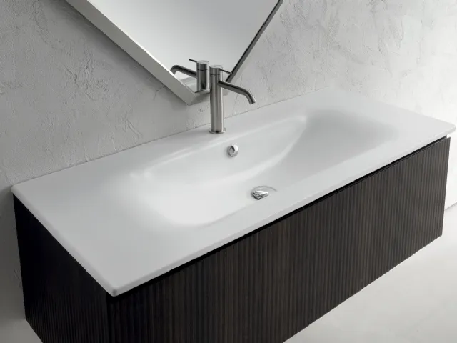 Mobile da Bagno sospeso in nobilitato effetto legno B-GO BG001 di Compab