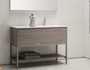 Mobile Bagno da appoggio in melaminico effetto legno B-GO BG003 di Compab