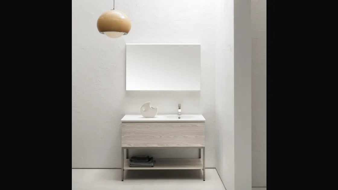 Mobile Bagno da appoggio in nobilitato effetto legno B-GO BG028 di Compab