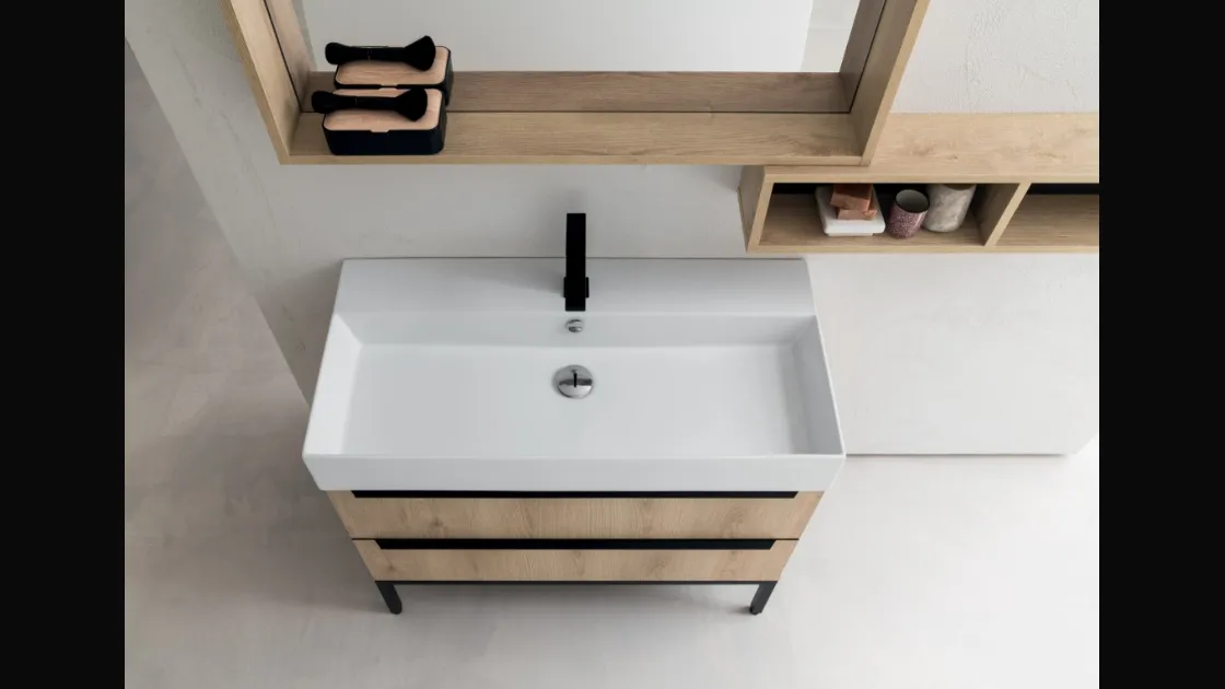 Mobile Bagno da appoggio in nobilitato effetto legno B201 BD023 di Compab