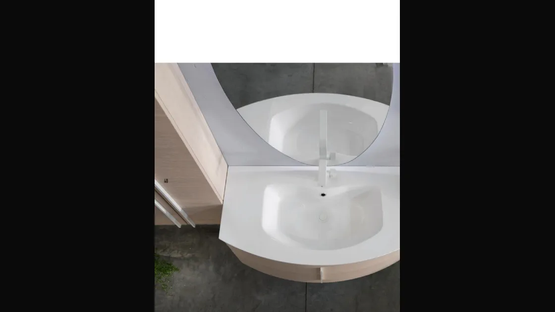 Mobile da Bagno in rovere e lavabo mineralguss K25 31 di Compab