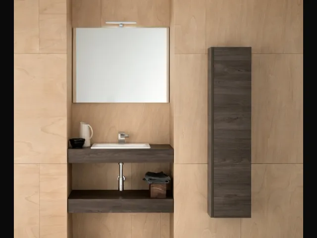 Mobile da Bagno in legno eastwood con lavabo in ceramica UPDATE UP019 di Compab