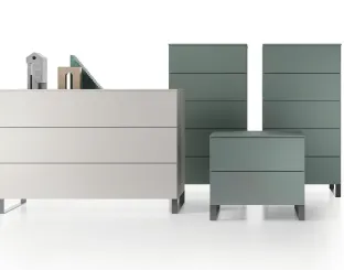 Gruppo Notte Sled in laccato opaco di Spagnol Mobili