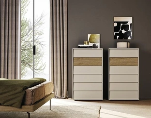 Cassettiera in laccato e legno Vela di Mobilgam
